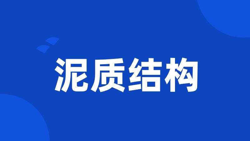 泥质结构
