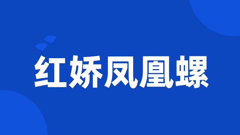 红娇凤凰螺