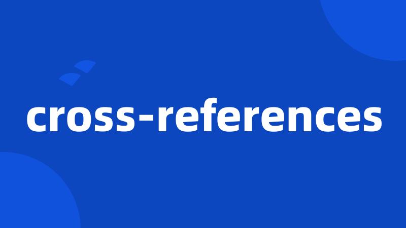 cross-references