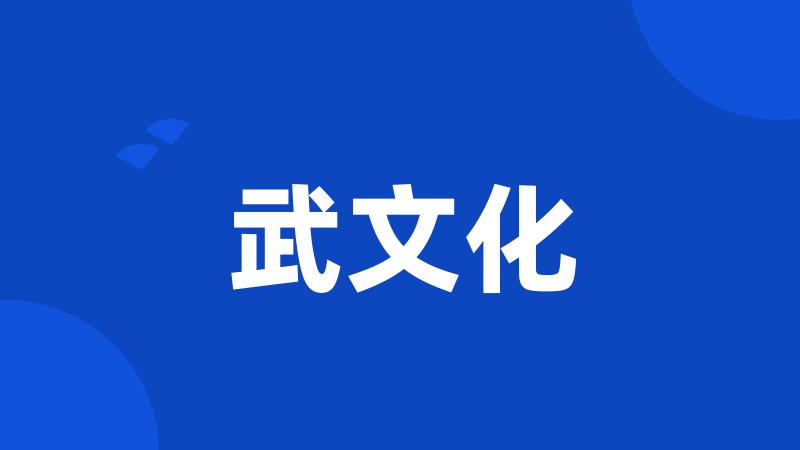 武文化