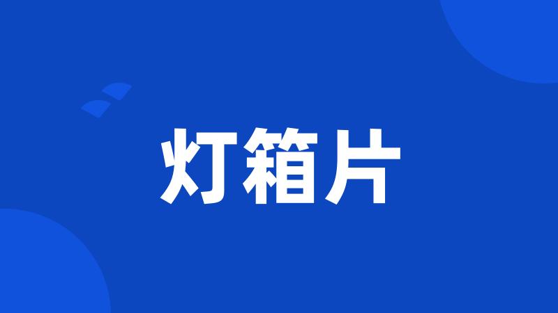 灯箱片