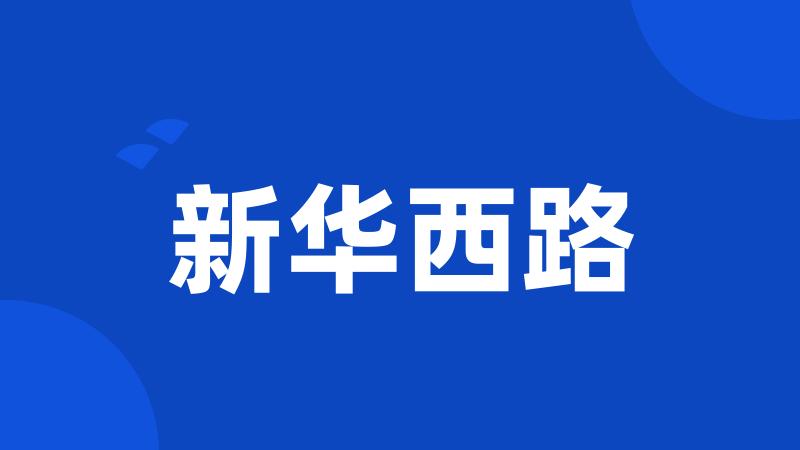 新华西路