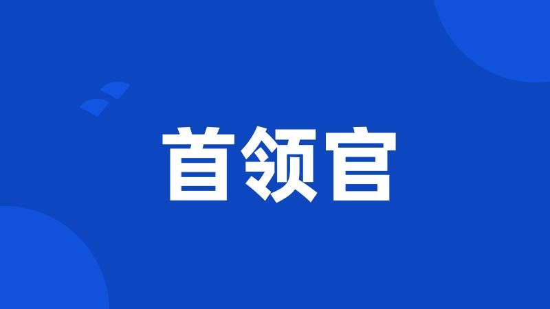 首领官
