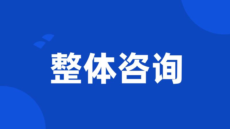 整体咨询