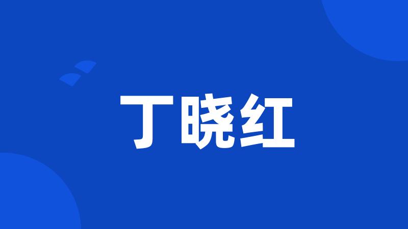 丁晓红