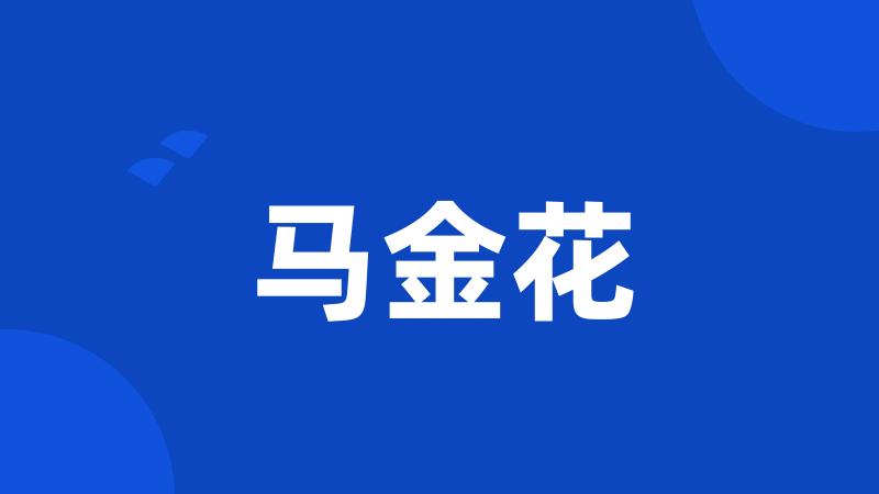 马金花