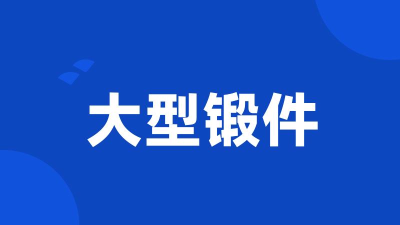 大型锻件