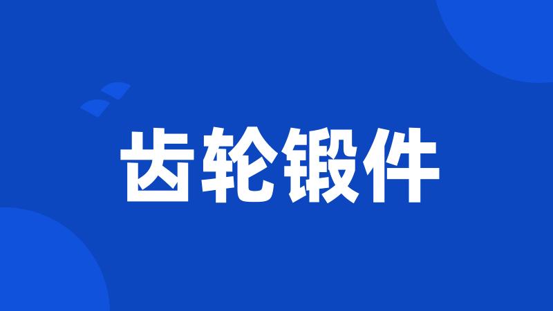 齿轮锻件