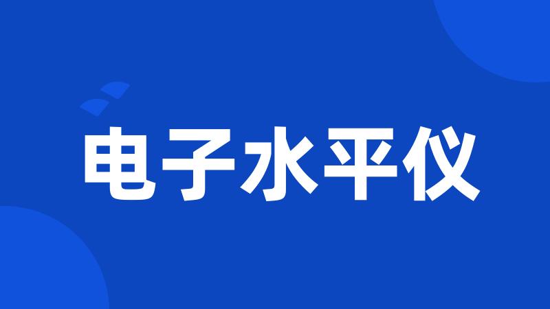 电子水平仪