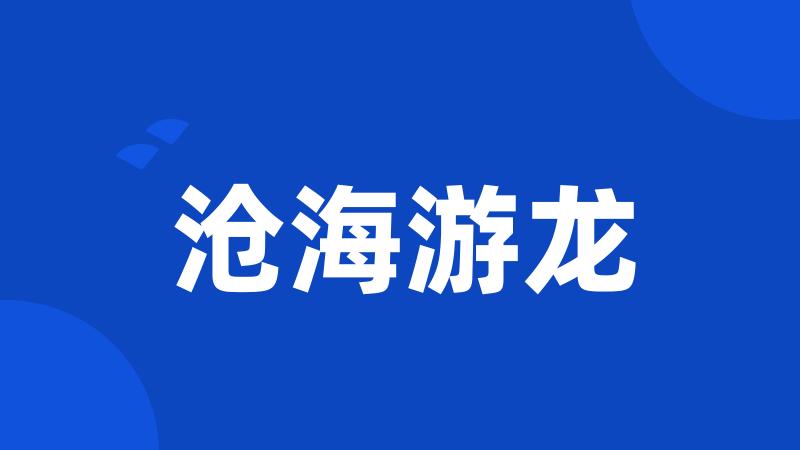 沧海游龙