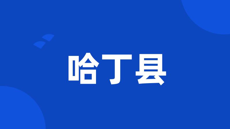 哈丁县