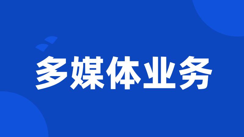 多媒体业务