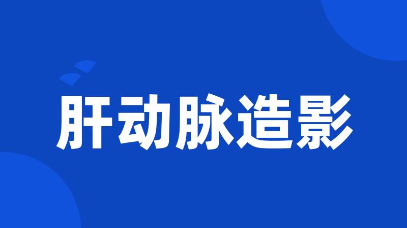 肝动脉造影