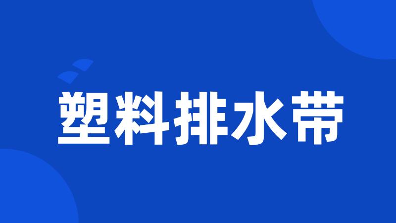 塑料排水带