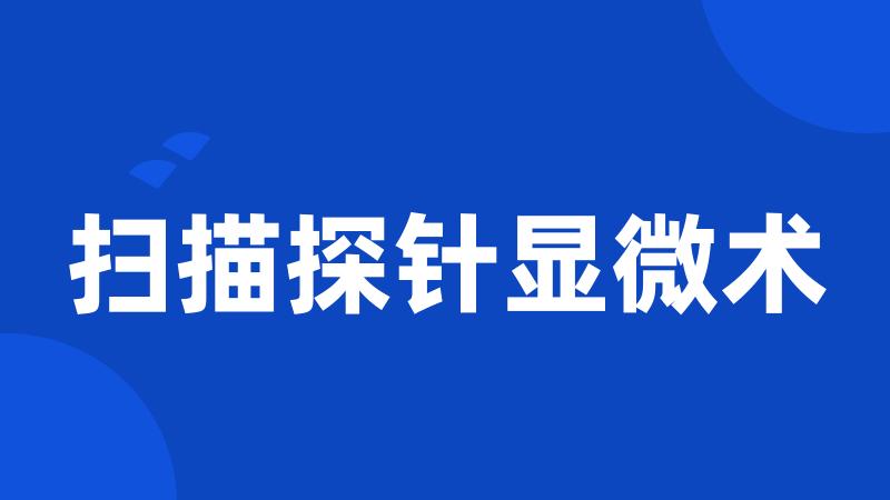 扫描探针显微术