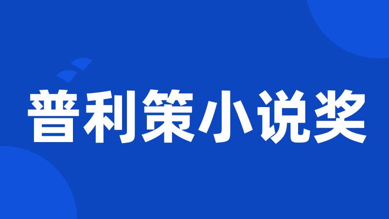 普利策小说奖