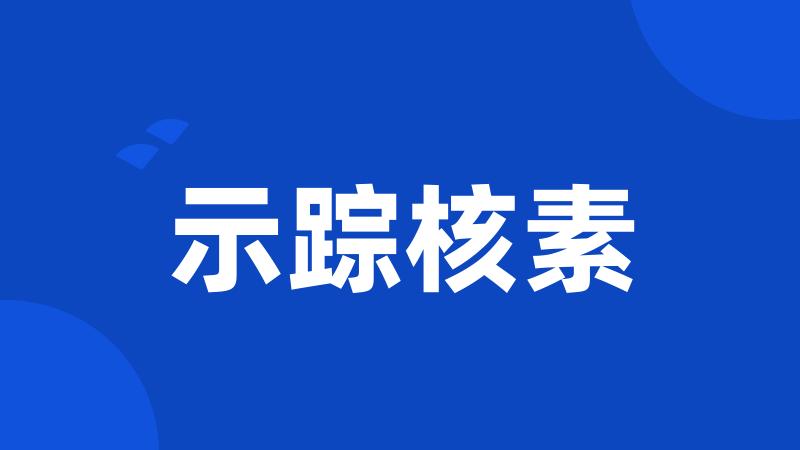 示踪核素