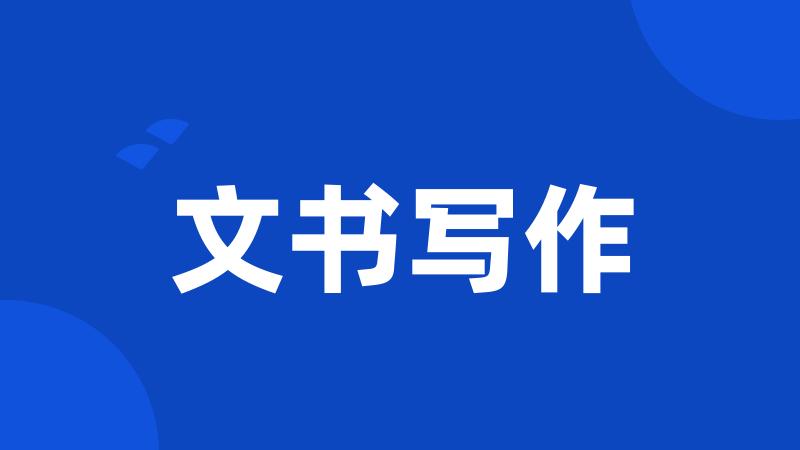 文书写作
