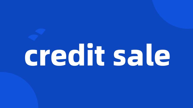 credit sale