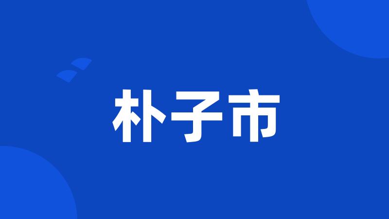朴子市