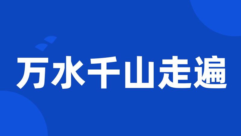 万水千山走遍