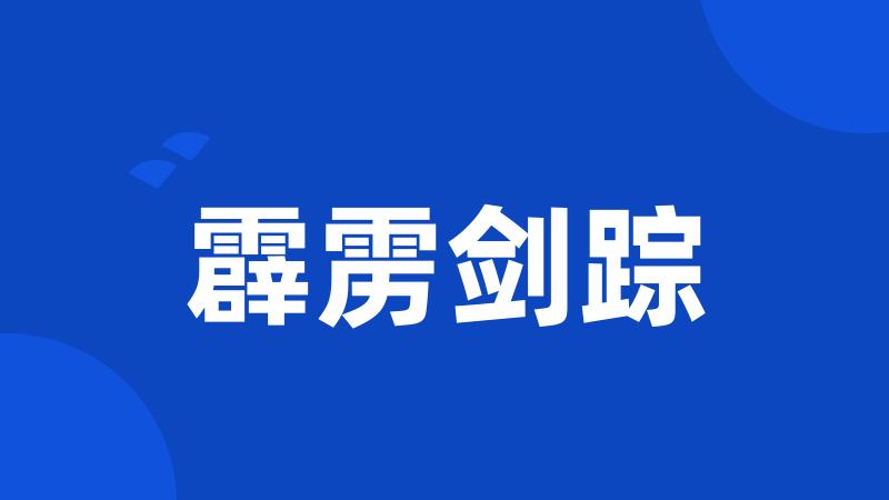霹雳剑踪
