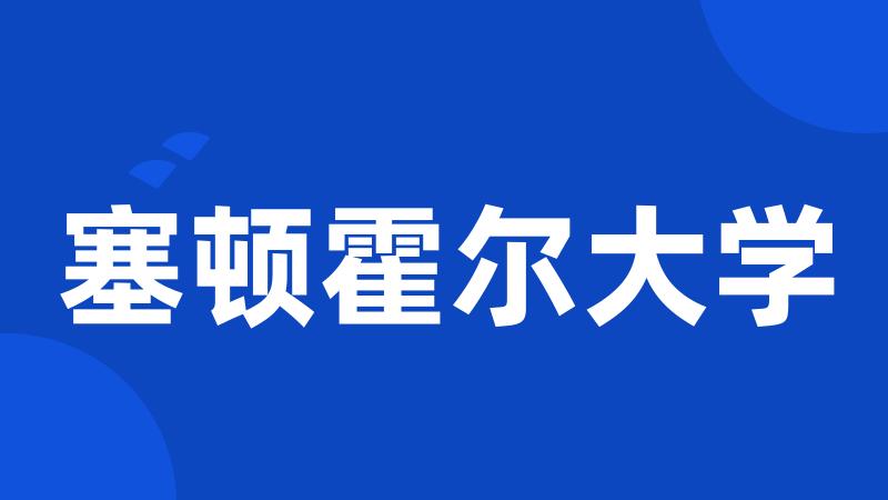 塞顿霍尔大学