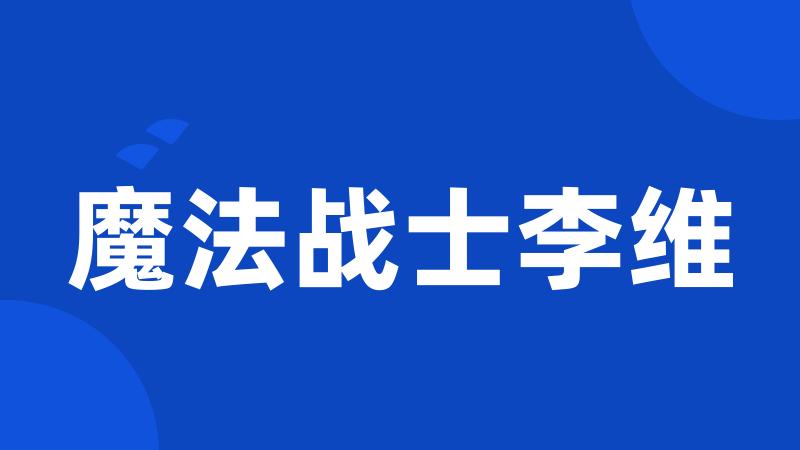 魔法战士李维
