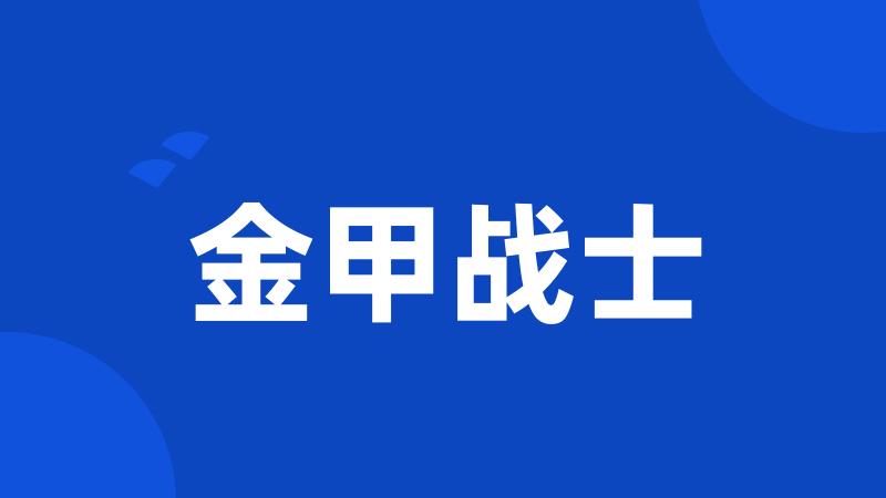 金甲战士