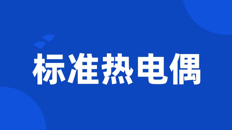 标准热电偶