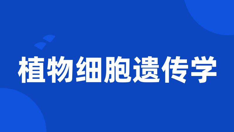植物细胞遗传学