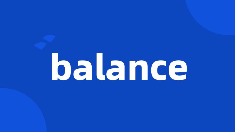 balance