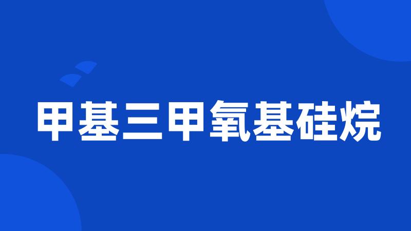 甲基三甲氧基硅烷