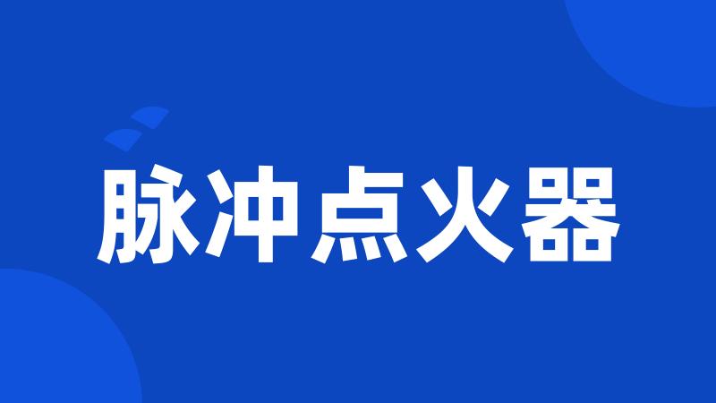 脉冲点火器