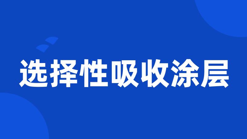 选择性吸收涂层