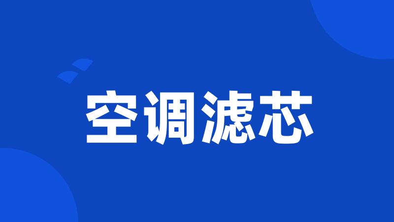 空调滤芯