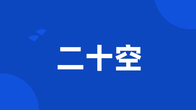 二十空