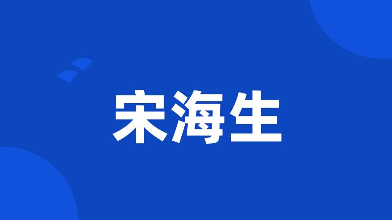 宋海生