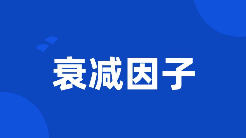 衰减因子