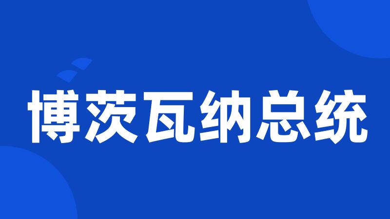 博茨瓦纳总统
