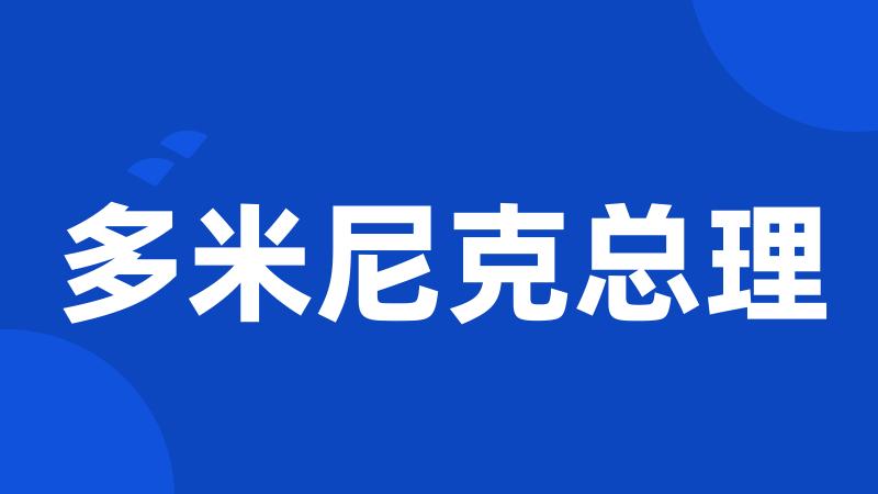 多米尼克总理