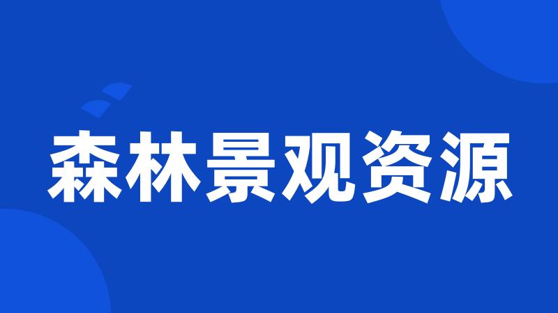 森林景观资源