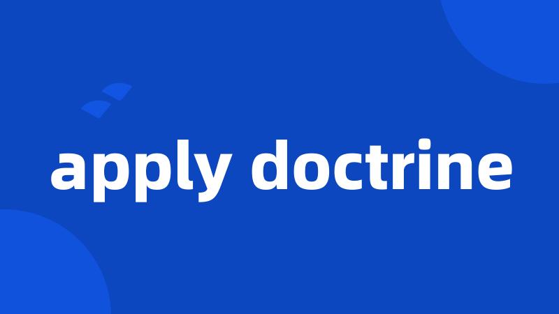 apply doctrine
