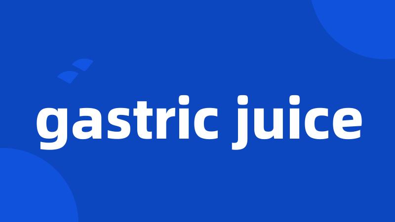gastric juice