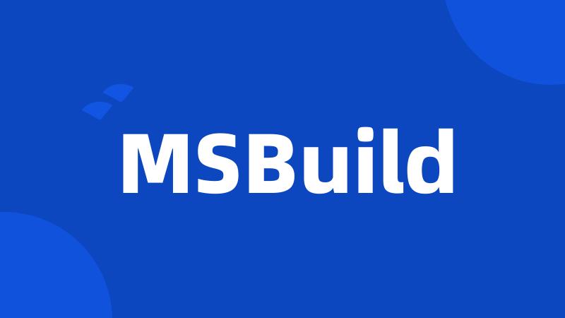 MSBuild