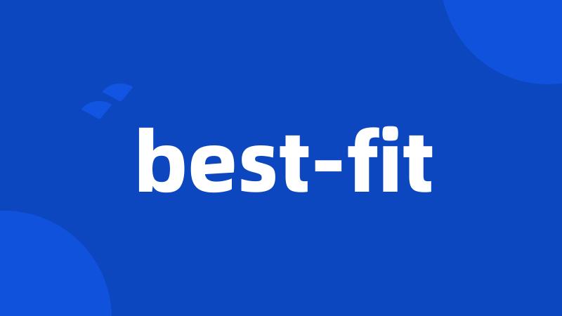 best-fit