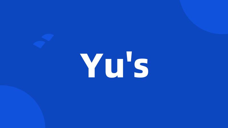 Yu's
