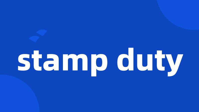 stamp duty