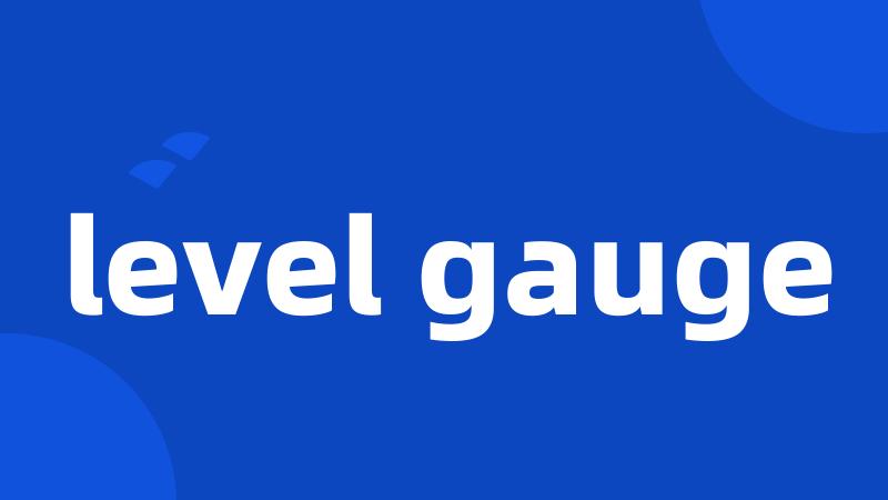level gauge
