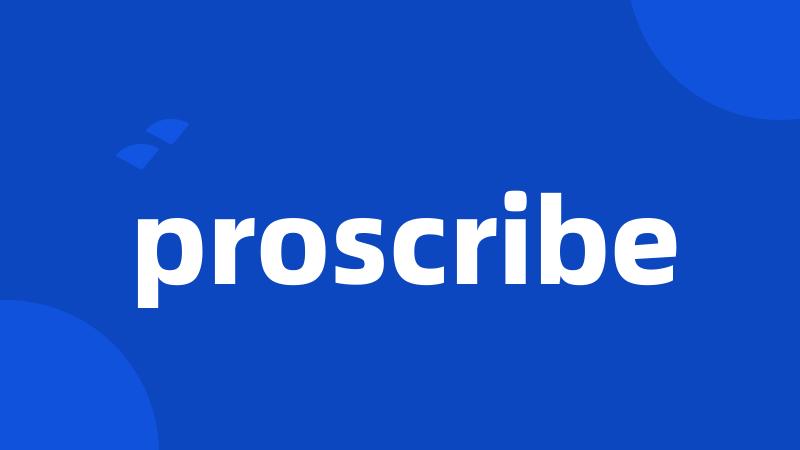 proscribe